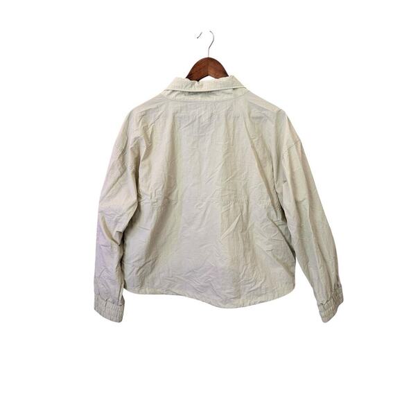 FLX Beige Lightweight Quarter-Zip Windbreaker Pullover Jacket Women’s Size L - Picture 3 of 7